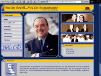 New homepage www.noonrecallyesonbustamante.com. Click to enlarge. Cruz Bustamante.