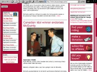 Homepage www.choosechange.ca. Click to enlarge.