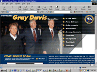 Homepage www.gray-davis.com. Click to enlarge. Gray Davis.