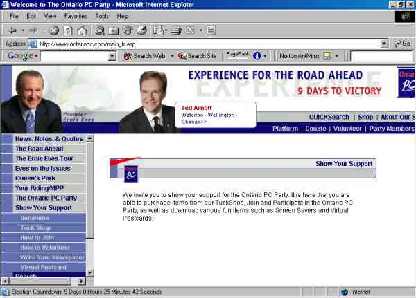 Homepage www.ontariopc.com.