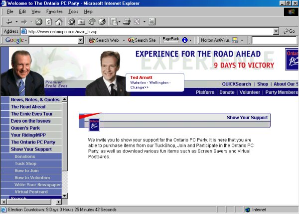 Homepage www.ontariopc.com.