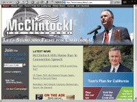 Homepage www.tommcclintock.com. Click to enlarge. Tom McClintock.